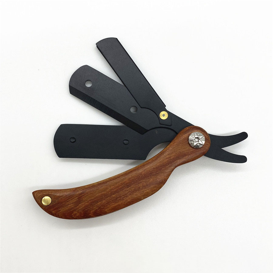 Straight Razor Safety - Mini afeitadora Manual compacta para hombre,
