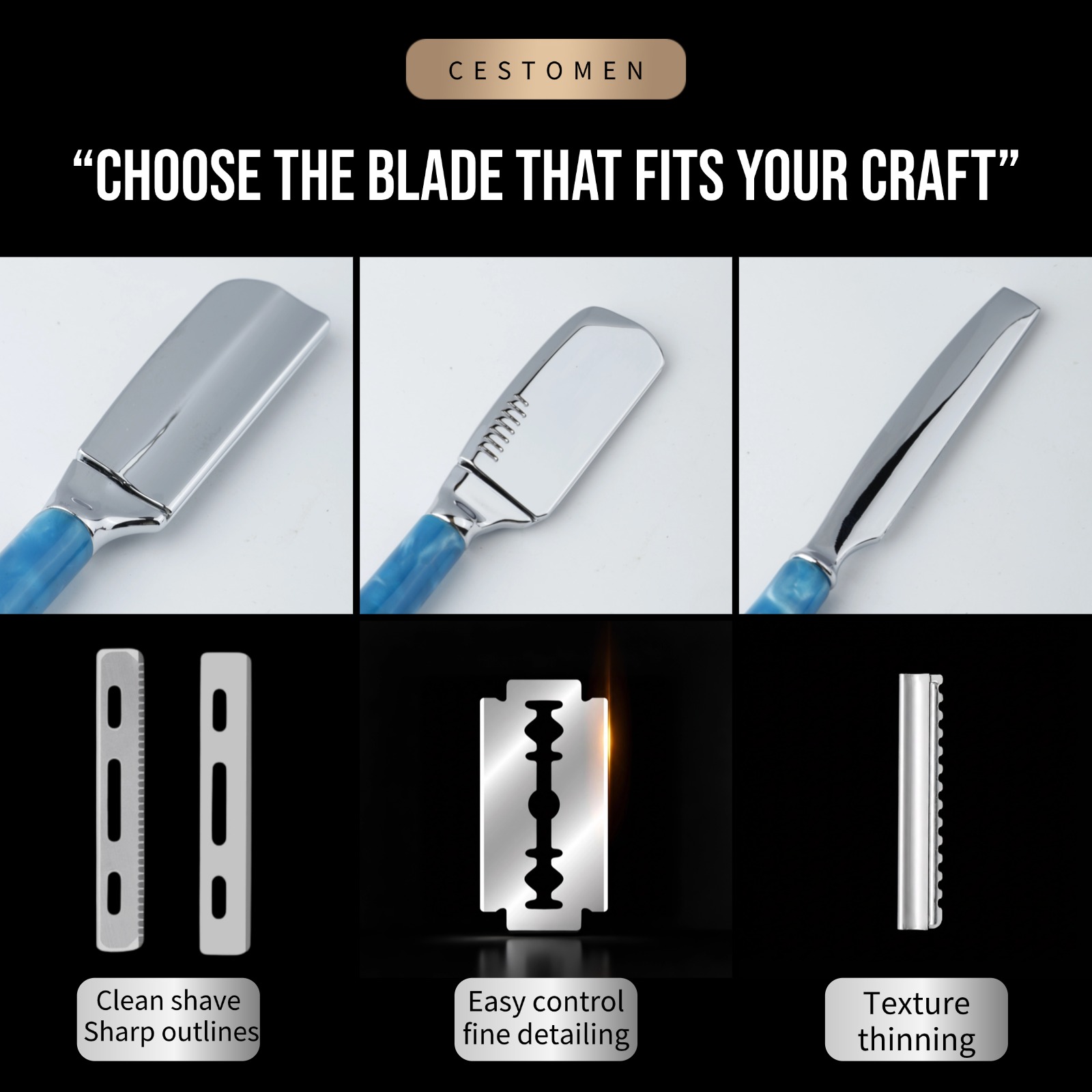 1 Pieza Navaja de Afeitar Prof - Straight Razor Safety reseña y precio